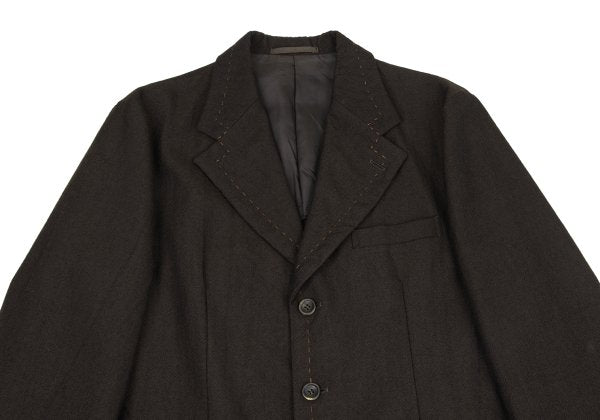 COMME des GARCONS HOMME Wool Hand-Stitch Jacket Brown Size M