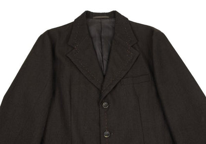 COMME des GARCONS HOMME Wool Hand-Stitch Jacket Brown Size M