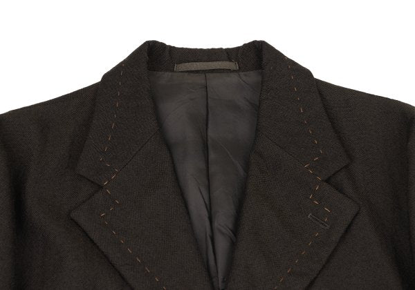 COMME des GARCONS HOMME Wool Hand-Stitch Jacket Brown Size M