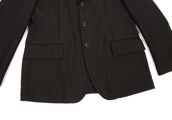 COMME des GARCONS HOMME Wool Hand-Stitch Jacket Brown Size M