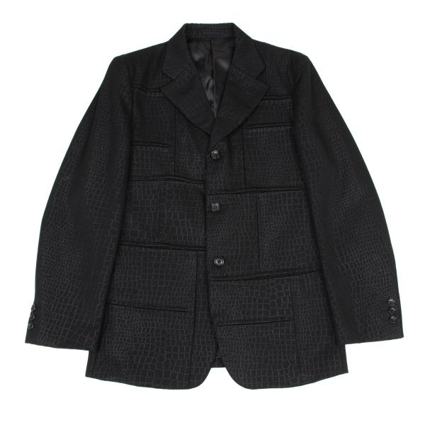 COMME des GARCONS HOMME PLUS 00AW Croc Jacket Black Size S