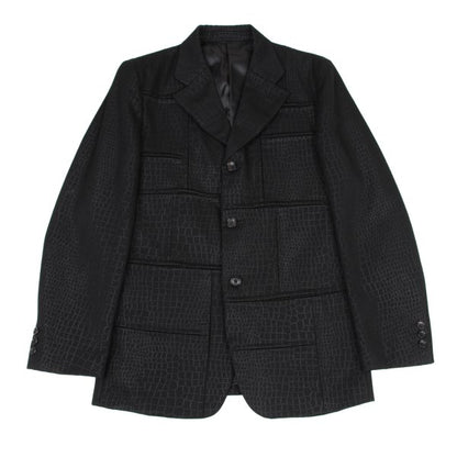 COMME des GARCONS HOMME PLUS 00AW Croc Jacket Black Size S