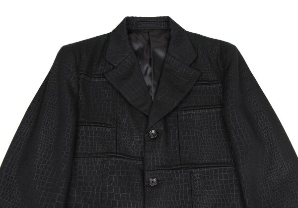 COMME des GARCONS HOMME PLUS 00AW Croc Jacket Black Size S