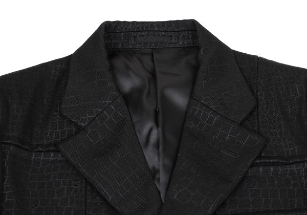 COMME des GARCONS HOMME PLUS 00AW Croc Jacket Black Size S