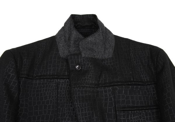 COMME des GARCONS HOMME PLUS 00AW Croc Jacket Black Size S