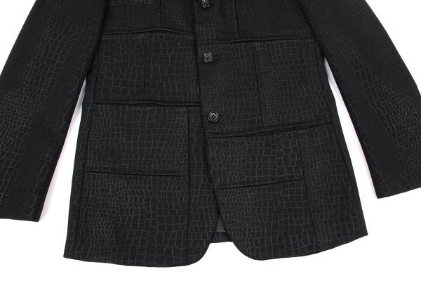 COMME des GARCONS HOMME PLUS 00AW Croc Jacket Black Size S