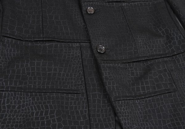 COMME des GARCONS HOMME PLUS 00AW Croc Jacket Black Size S