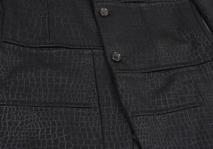 COMME des GARCONS HOMME PLUS 00AW Croc Jacket Black Size S