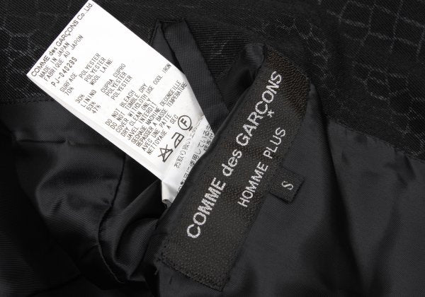 COMME des GARCONS HOMME PLUS 00AW Croc Jacket Black Size S