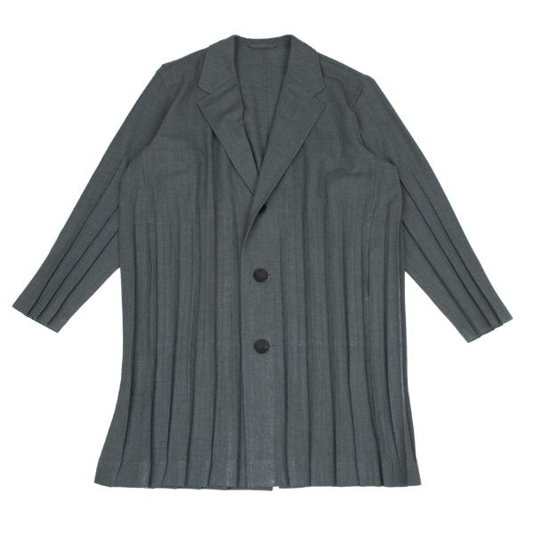 ISSEY MIYAKE MEN Vanishing Pleat Jacket Gray Size 1