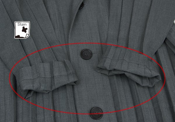 ISSEY MIYAKE MEN Vanishing Pleat Jacket Gray Size 1