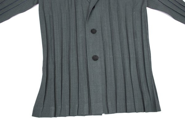 ISSEY MIYAKE MEN Vanishing Pleat Jacket Gray Size 1