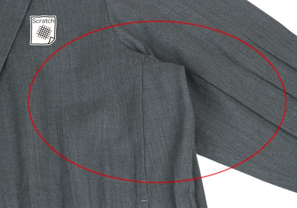 ISSEY MIYAKE MEN Pleated Panel Long Jacket Gray Size 1