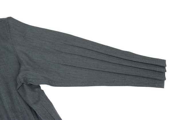 ISSEY MIYAKE MEN Pleated Panel Long Jacket Gray Size 1