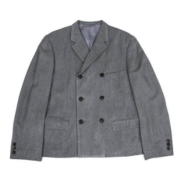 Y's for men Gray Rayon Wool Twill Breasted Jacket Size S