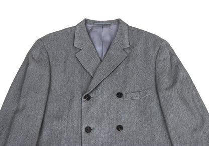 Y's for men Gray Rayon Wool Twill Breasted Jacket Size S