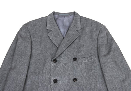 Y's for men Gray Rayon Wool Twill Breasted Jacket Size S