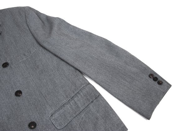 Y's for men Gray Rayon Wool Twill Breasted Jacket Size S