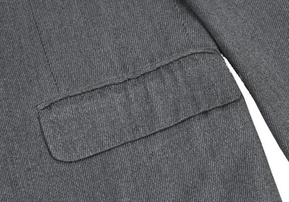 Y's for men Gray Rayon Wool Twill Breasted Jacket Size S
