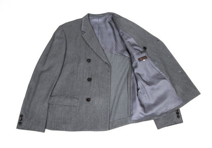Y's for men Gray Rayon Wool Twill Breasted Jacket Size S