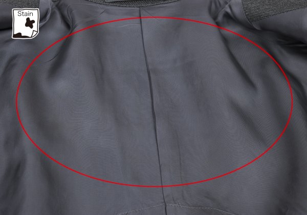 Y's for men Gray Rayon Wool Twill Breasted Jacket Size S