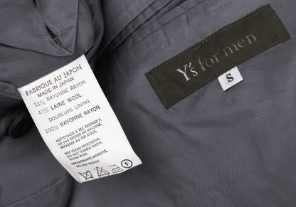 Y's for men Gray Rayon Wool Twill Breasted Jacket Size S