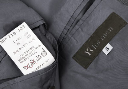 Y's for men Gray Rayon Wool Twill Breasted Jacket Size S