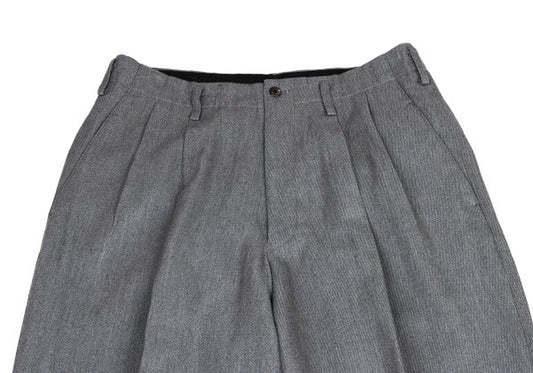 Y's for men Rayon Wool Twill Two-Tuck Wide Pants Gray Size M
