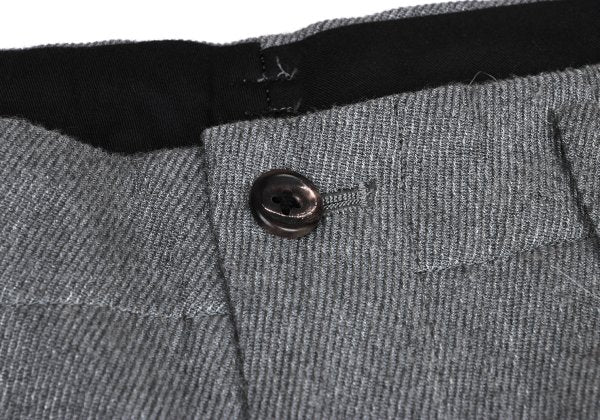 Y's for men Rayon Wool Twill Two-Tuck Wide Pants Gray Size M