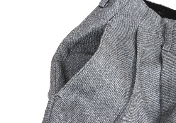 Y's for men Rayon Wool Twill Two-Tuck Wide Pants Gray Size M