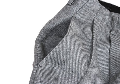 Y's for men Rayon Wool Twill Two-Tuck Wide Pants Gray Size M