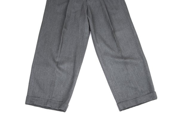 Y's for men Rayon Wool Twill Two-Tuck Wide Pants Gray Size M