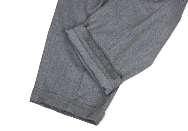 Y's for men Rayon Wool Twill Two-Tuck Wide Pants Gray Size M