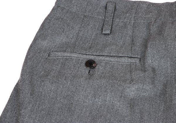 Y's for men Rayon Wool Twill Two-Tuck Wide Pants Gray Size M