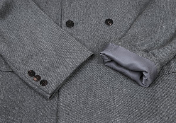 Y's for men Rayon Wool Twill Double Jacket Gray Size S