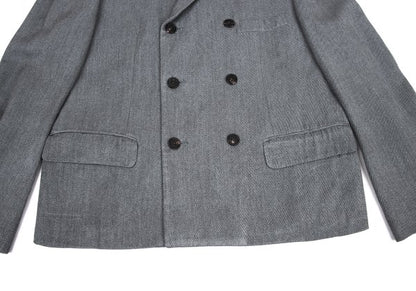 Y's for men Rayon Wool Twill Double Jacket Gray Size S