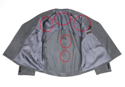 Y's for men Rayon Wool Twill Double Jacket Gray Size S