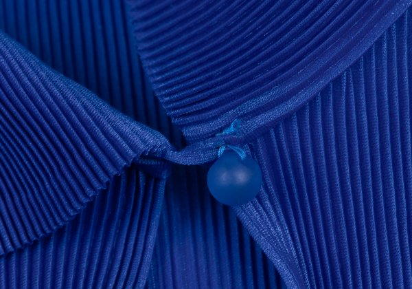 PLEATS PLEASE Mist Pleated Skipper 1/2 Polo Blue Size 3