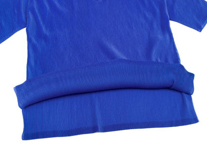 PLEATS PLEASE Mist Pleated Skipper 1/2 Polo Blue Size 3