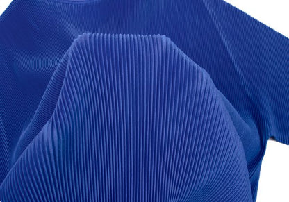 PLEATS PLEASE Mist Pleated Skipper 1/2 Polo Blue Size 3