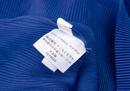 PLEATS PLEASE Mist Pleated Skipper 1/2 Polo Blue Size 3
