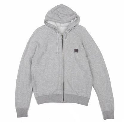 Papas Gray Cotton Stretch Back Logo Zip Hoodie Size 46S