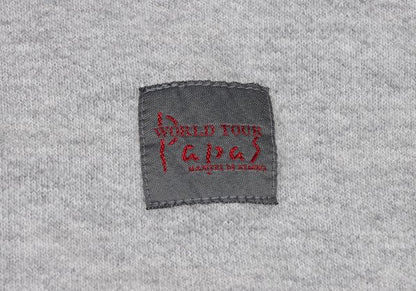 Papas Gray Cotton Stretch Back Logo Zip Hoodie Size 46S