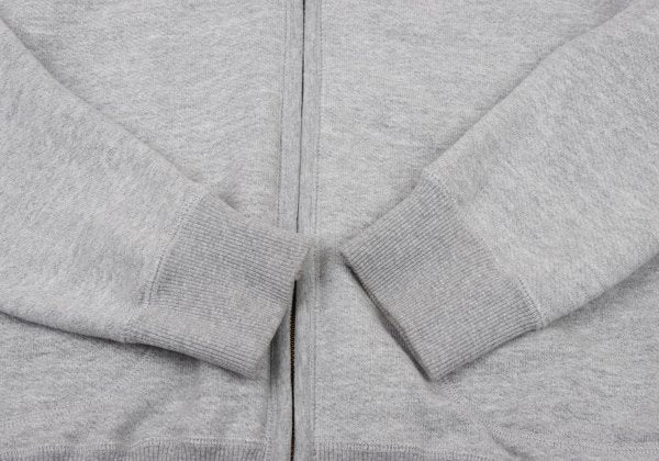 Papas Gray Cotton Stretch Back Logo Zip Hoodie Size 46S
