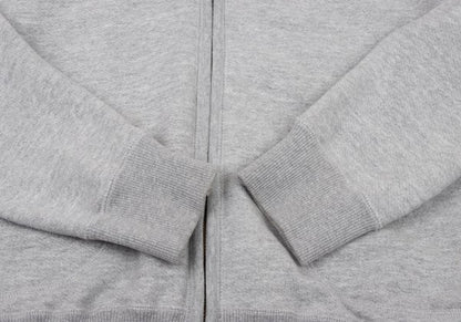 Papas Gray Cotton Stretch Back Logo Zip Hoodie Size 46S