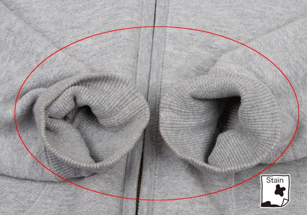 Papas Gray Cotton Stretch Back Logo Zip Hoodie Size 46S