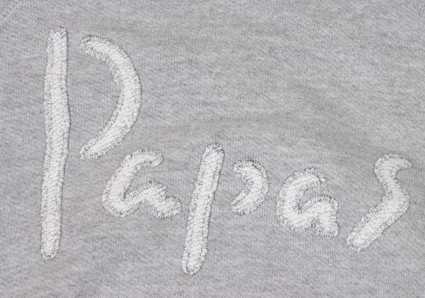 Papas Gray Cotton Stretch Back Logo Zip Hoodie Size 46S
