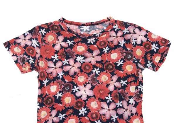 Y's Cotton All-Over Floral Print T-Shirt Red Size 3