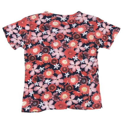Y's Cotton All-Over Floral Print T-Shirt Red Size 3