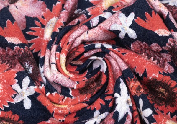 Y's Cotton All-Over Floral Print T-Shirt Red Size 3